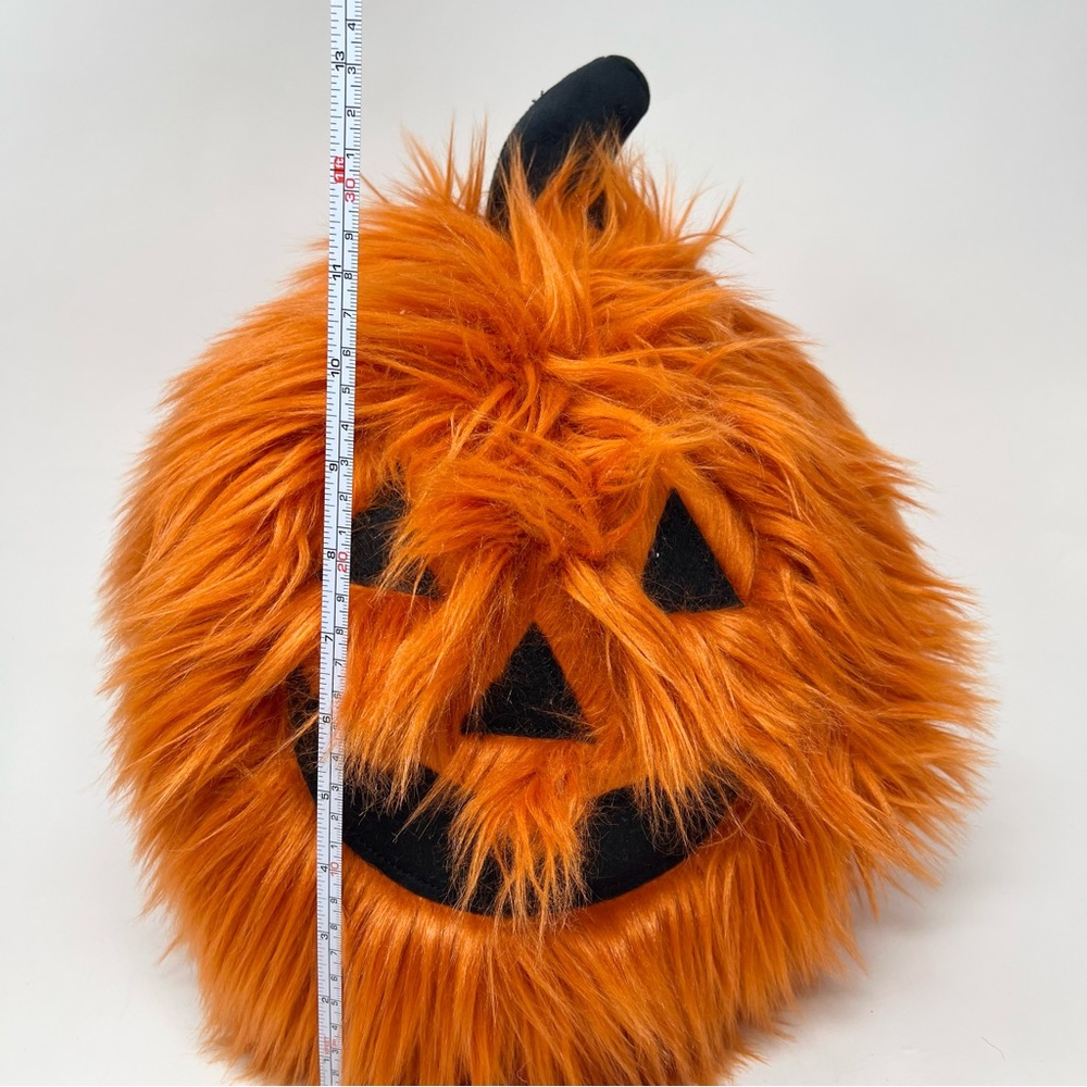 Cupcakes & Cashmere Round Fuzzy Pumpkin Decorative Pillow Whimsical Fun - Picture 7 of 7